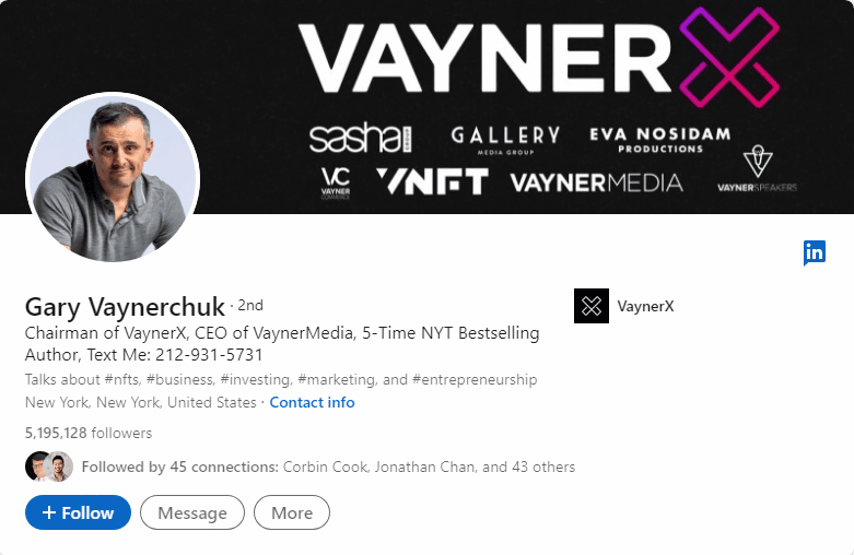 Gary Vaynerchuk LinkedIn