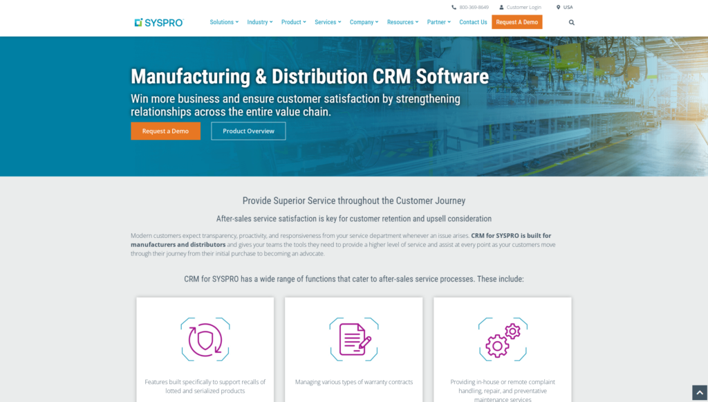 Syspro CRM: Best CRM for Distributors and Manufacturers 