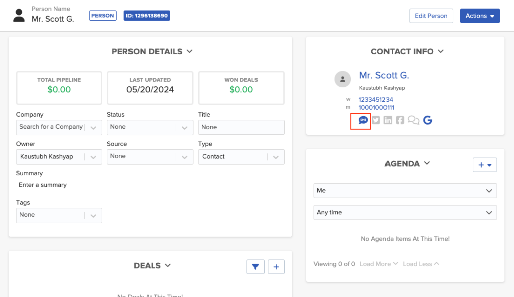 How To Make Calls and Send SMS Messages via Pipeline CRM 2