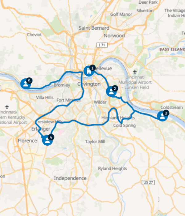 Optimized route