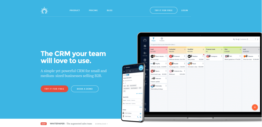 Salesflare- Best CRM for Small to Medium-Scale Professional Services