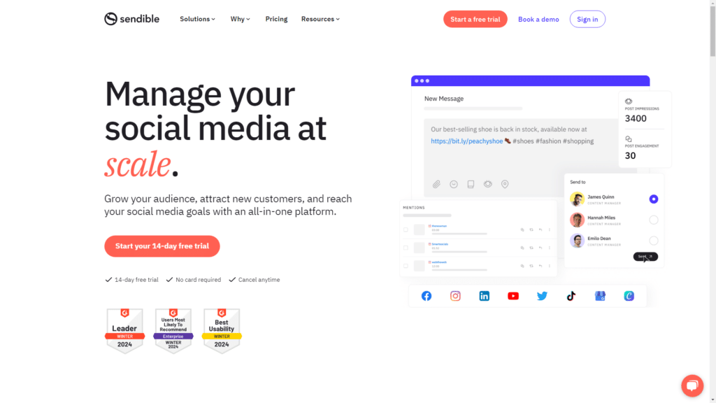 Sendible- Scalable Social Media Management for Financial Services